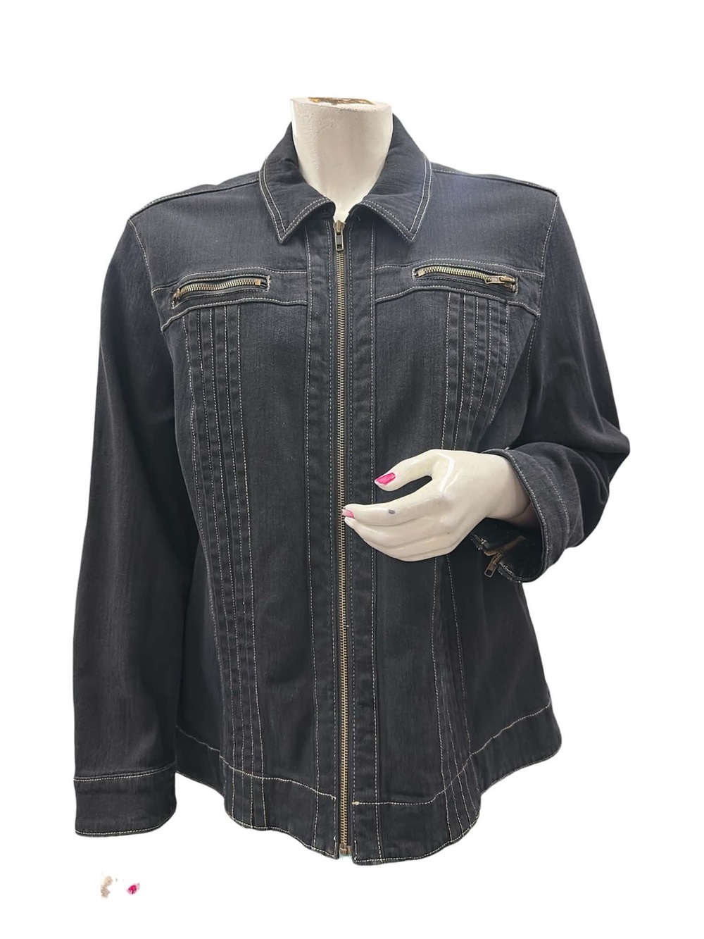 Ae Sport Classic Black Zip-Front Jacket Size 2X